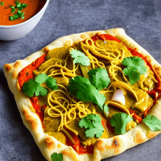 Khao Soi Chicken Pizza