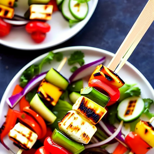 Grilled Halloumi Skewers
