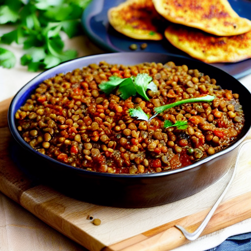 Crispy Baked Eggplant with Lentils