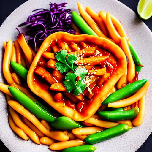 Vegan Tteokbokki Pizza