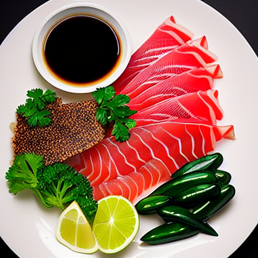 Sashimi with Soy Sauce