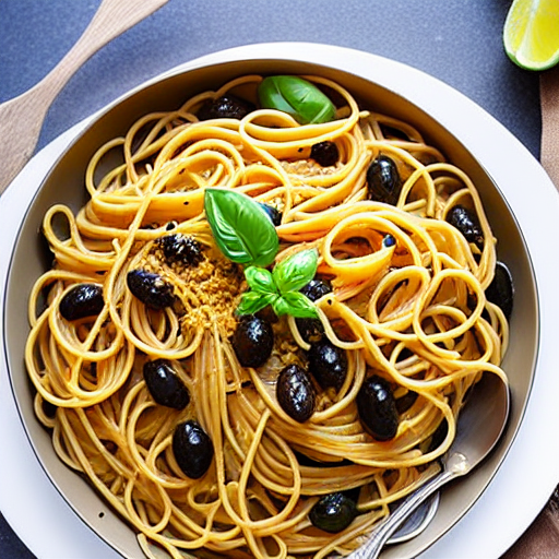 Olive and Almond Pasta