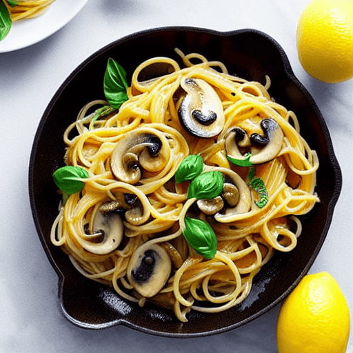 Pasta con Funghi e Limone