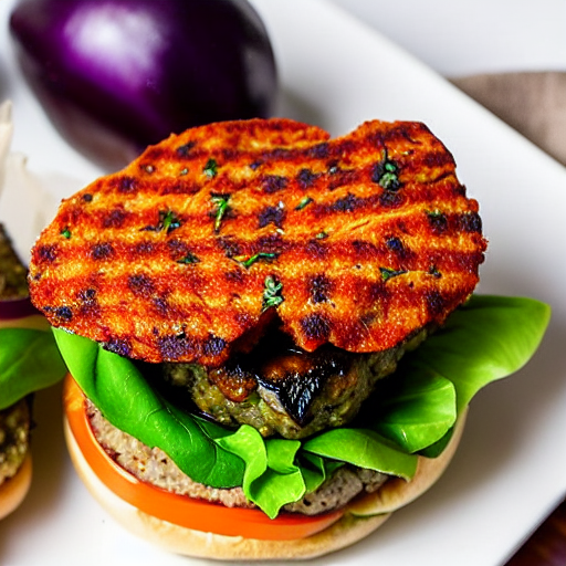 Spicy Eggplant Burger