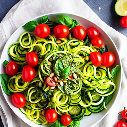 Pesto Zoodle Salad