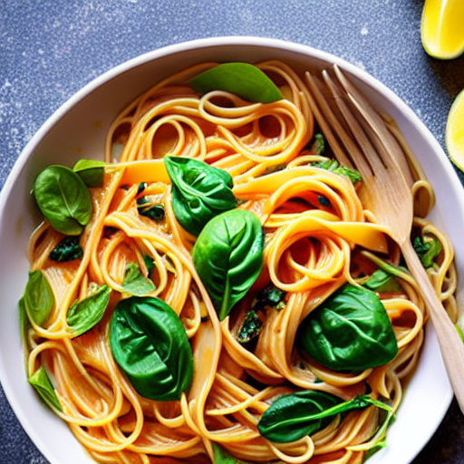 Pasta con Espinacas