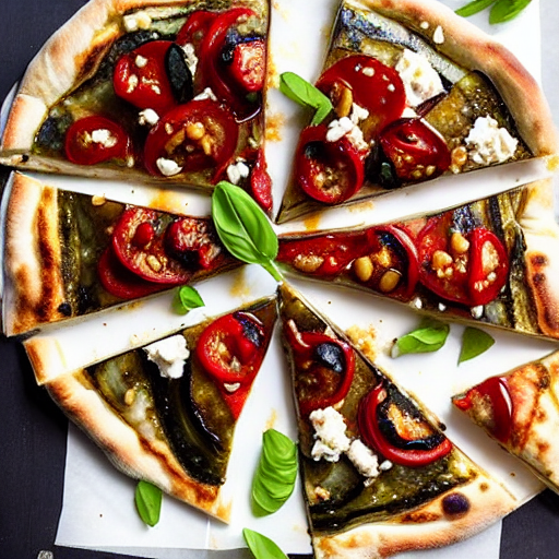 Eggplant Feta Pizza