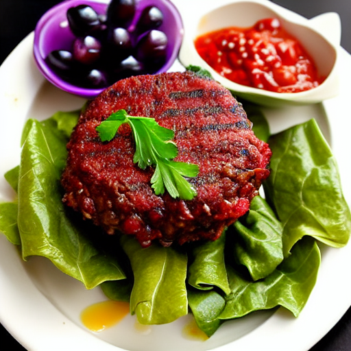 Stuffed Grape Leaves Burger