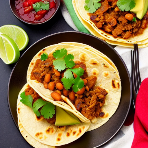 Tacos de Frijoles y Queso