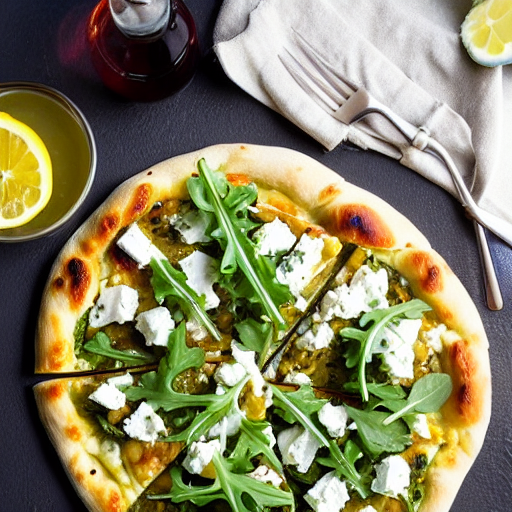 Feta and Arugula Pizza