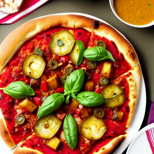 Pizza de Verduras Asadas