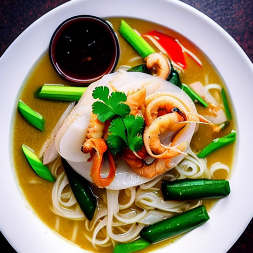 Bún Mực Nước Dừa