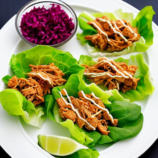 Shredded Chicken Lettuce Wraps