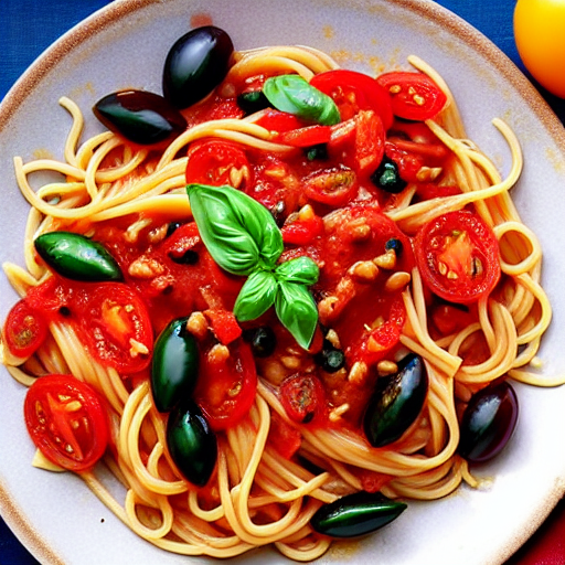 Pasta with Tomato and Olive