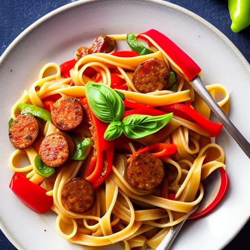 Pasta with Sausage and Bell Peppers