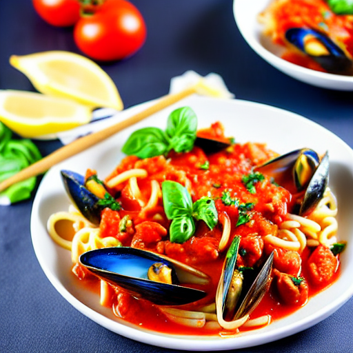 Pasta con Pomodoro e Cozze