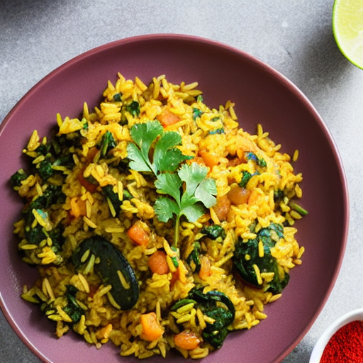Arroz con Espinacas