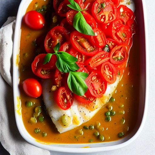 Baked Cod with Tomatoes