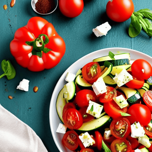 Zucchini and Tomato Salad with Feta