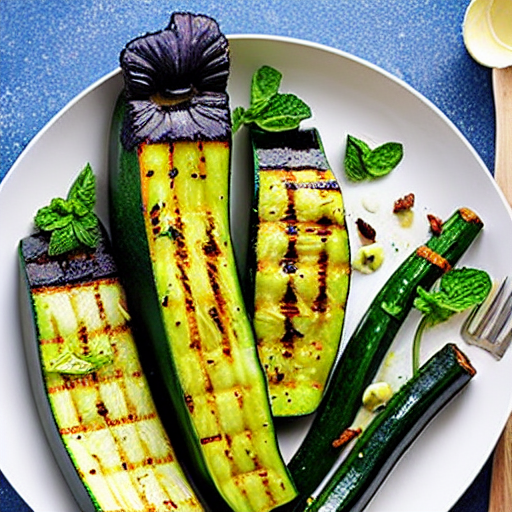 Grilled Zucchini with Mint