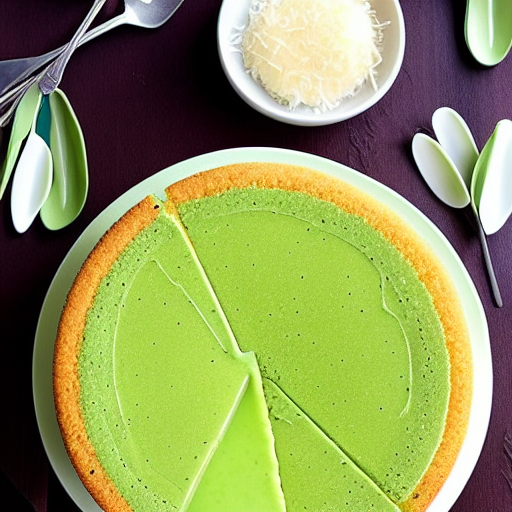 Keto Pandan Coconut Cake