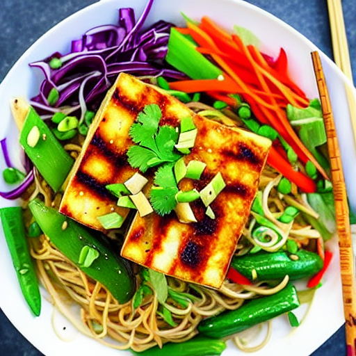 Crispy Tofu Noodle Salad