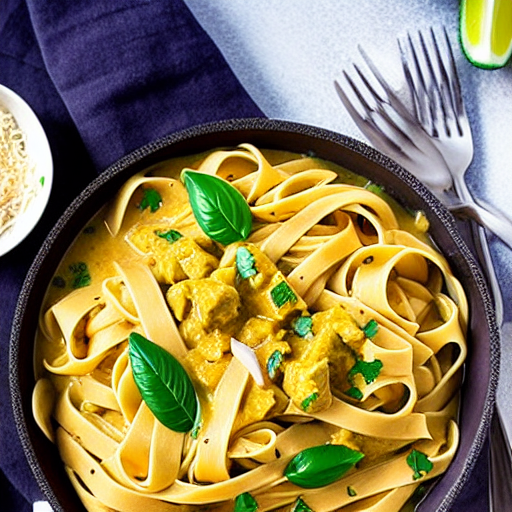 Coconut Curry Fettuccine