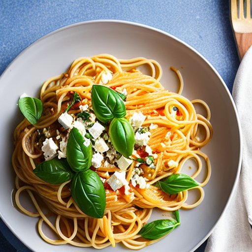 Spaghetti with Feta