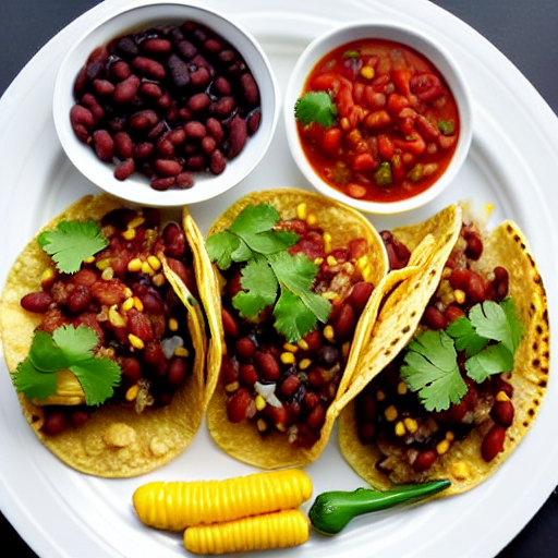 Tacos de Frijoles con Verduras