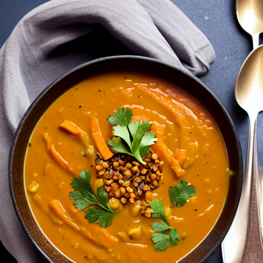 Savory Sweet Potato and Lentil Soup