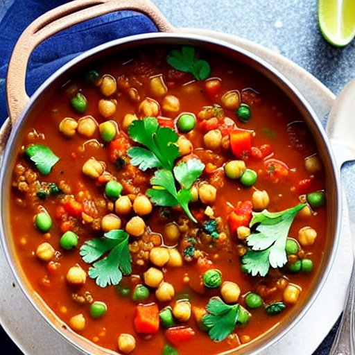 Vegetable and Chickpea Stew with Quinoa and Lentils and Rice and Chickpeas and Lentils and Quinoa