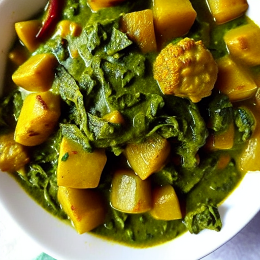 Keto Saag Aloo