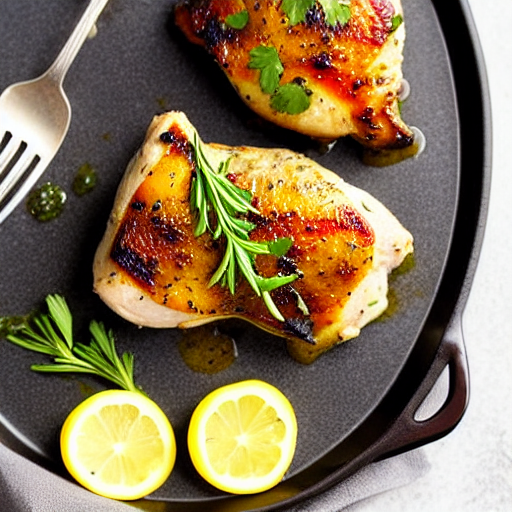 Baked Lemon Herb Chicken Thighs