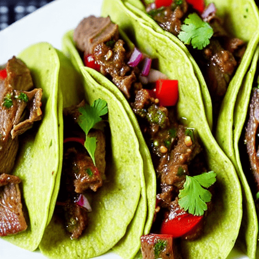 Tacos de Res en Salsa Verde