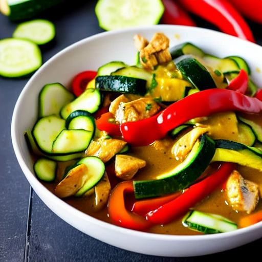 Halal Chicken and Zucchini Stir-Fry Bowl