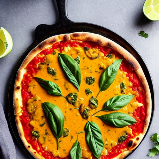 Pizza de Frango ao Curry
