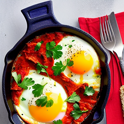 Baked Eggs with Harissa
