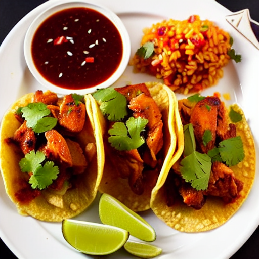 Tacos de Pollo en Salsa de Tamarindo