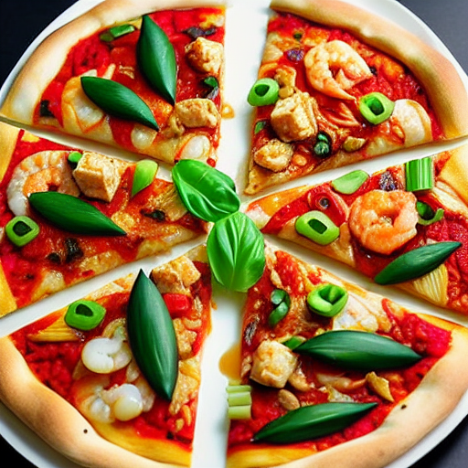 Cantonese Seafood Pizza