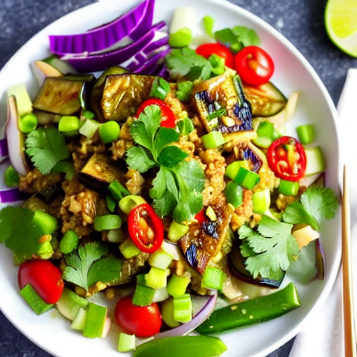 Keto Thai Eggplant Salad