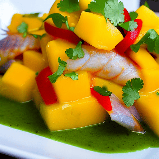 Ceviche de Mango y Pescado