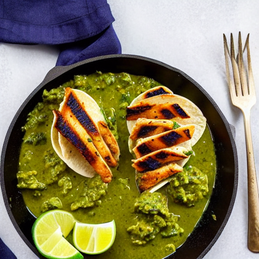 Tacos de Pollo con Salsa Verde
