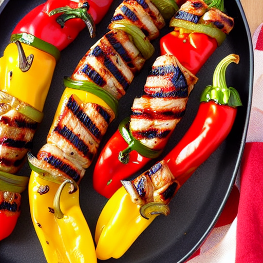 Grilled Peppers and Onions