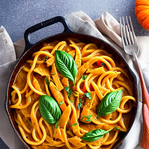 Macarrão com Molho de Abóbora