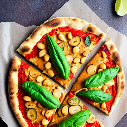 Keto Thai Peanut Pizza