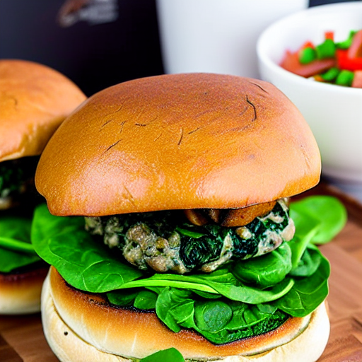 Mushroom Spinach Burger