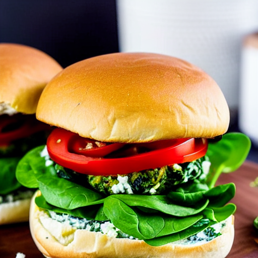 Spinach and Feta Burger