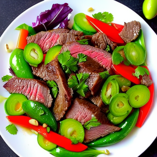 Garlic Beef Salad