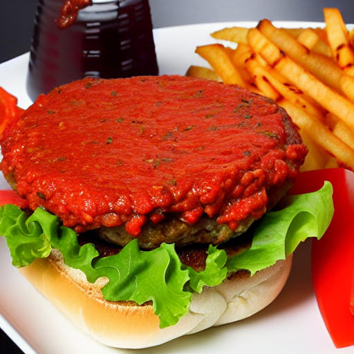 Hamburguesa con Salsa Romesco