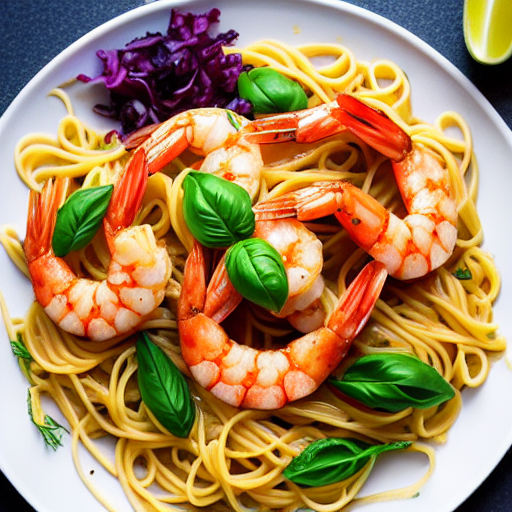 Pasta con Gambas